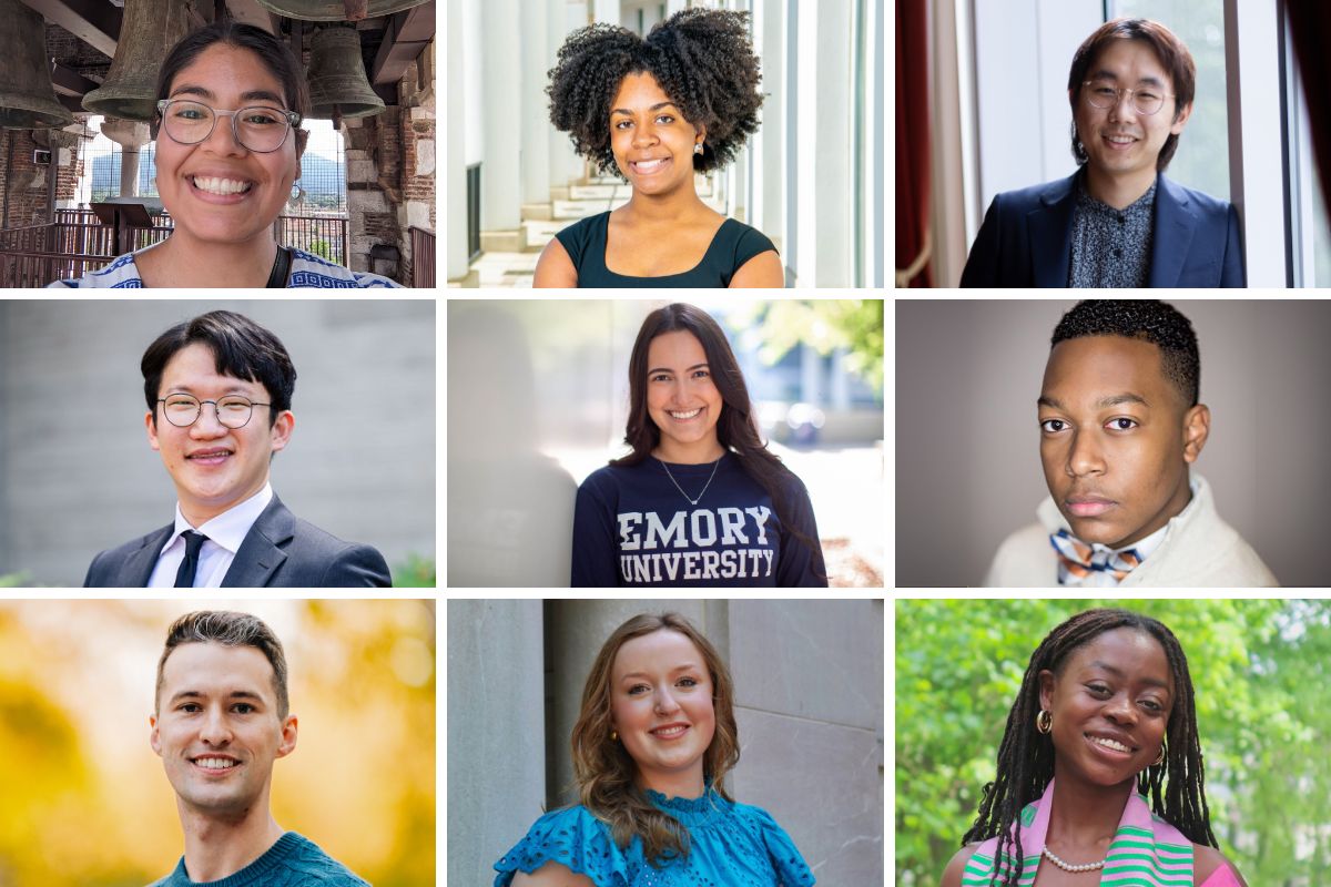Portraits of each of the nine students profiled