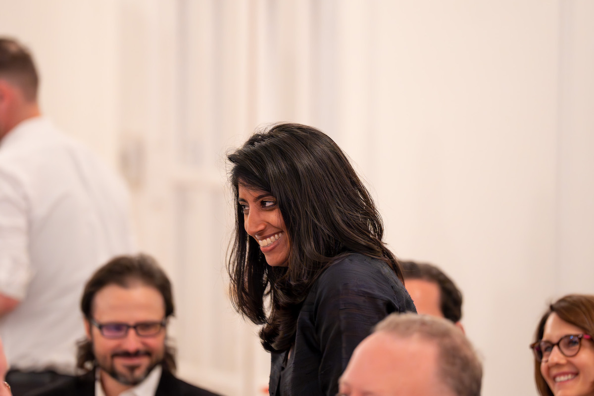 photo of Sanjean Sathian in crowd