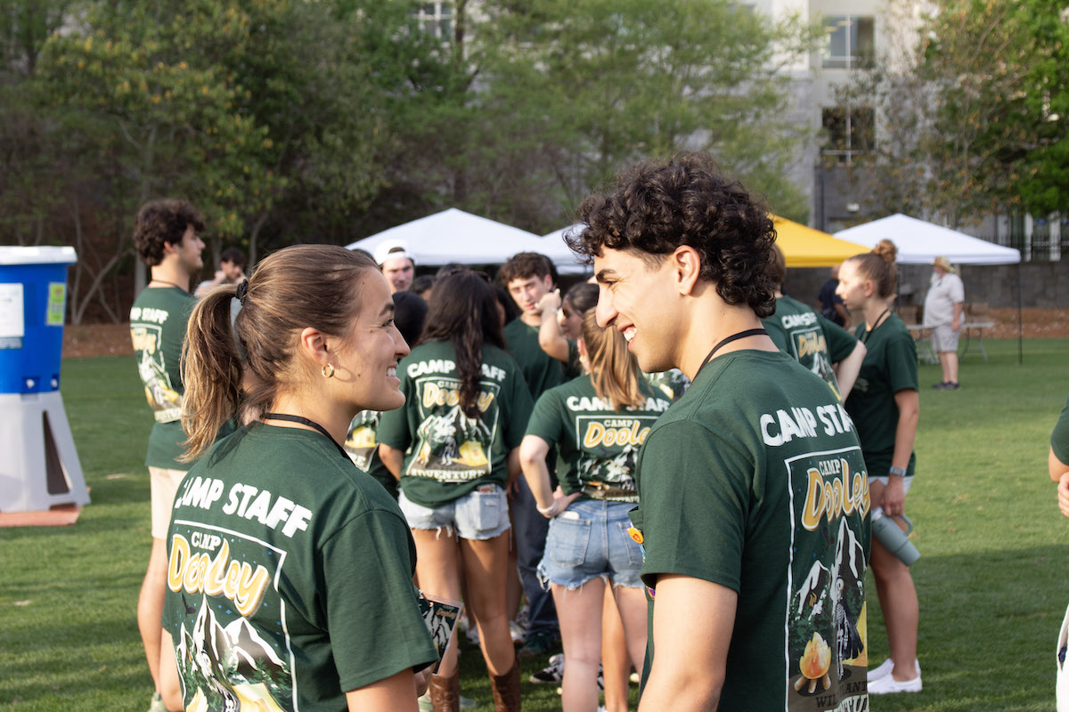 students on campus